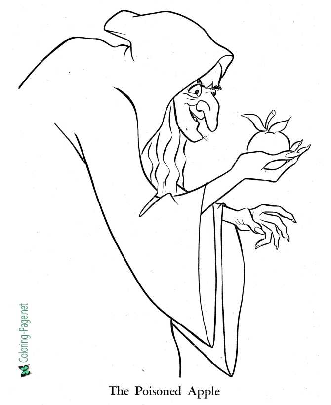 Snow white coloring page