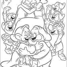 Poisoned apple and snow white coloring pages