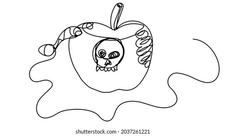 Poisoned apple gothic illustration stock vector royalty free