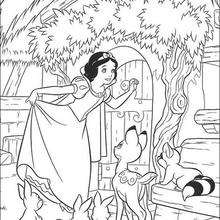 Poisoned apple and snow white coloring pages