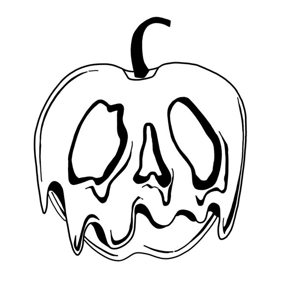 Poison apple digital file snow white and the seven dwarfs svgpdfpngjpeg halloween coloring pages kids coloring pages
