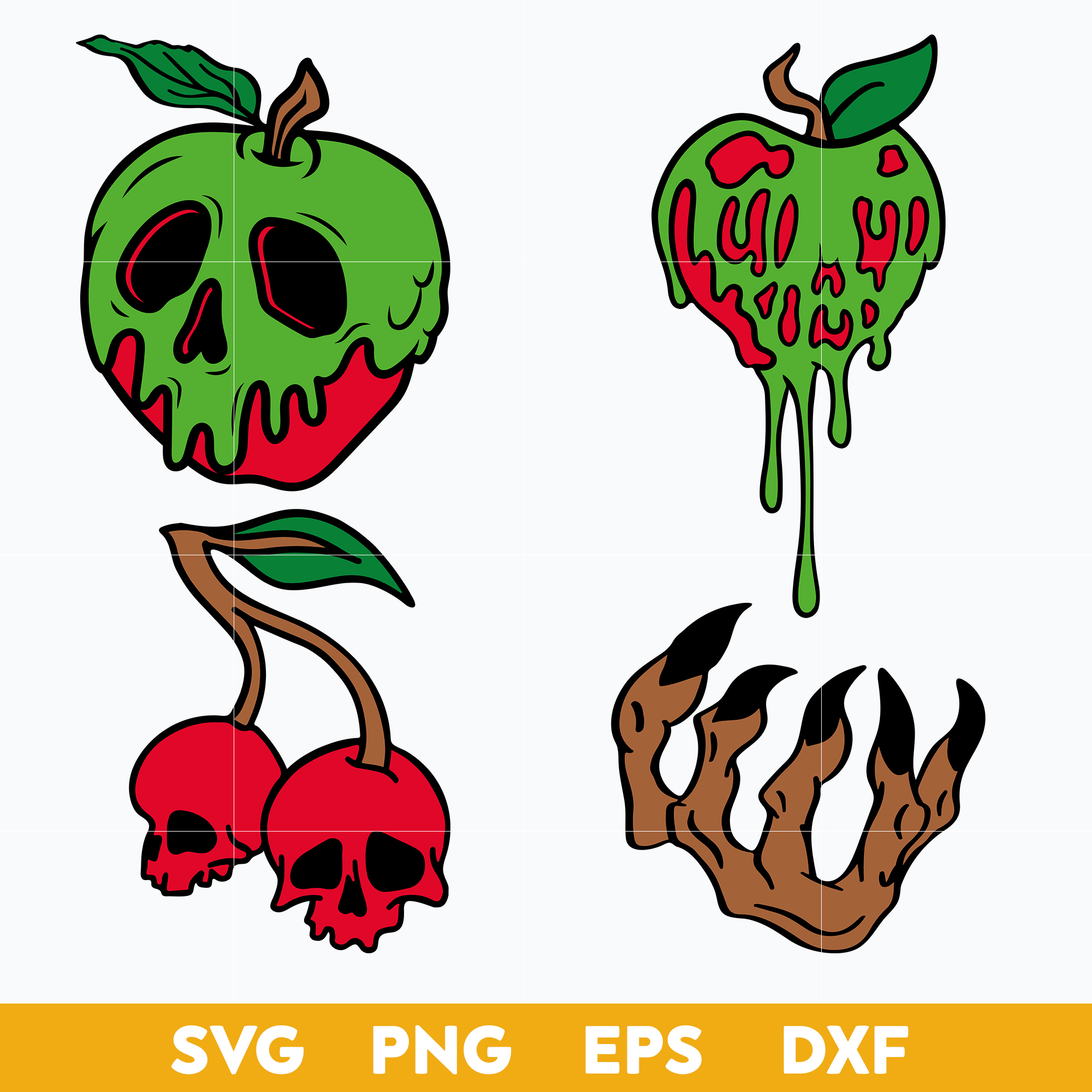 Poison apple bundle svg halloween svg spooky season svg t