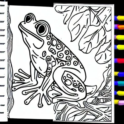 Coloring book frog