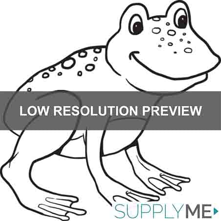 Printable frog coloring page for kids â