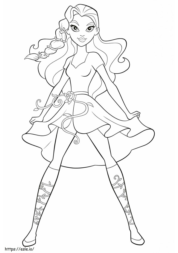 Poison ivy from dc super hero girls coloring page