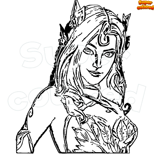 Coloring page fortnite poison ivy