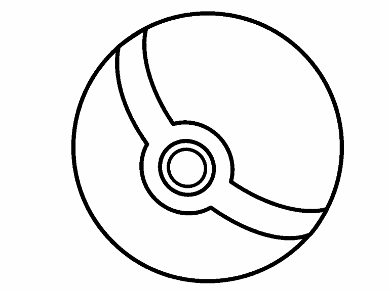 Poke ball coloring page