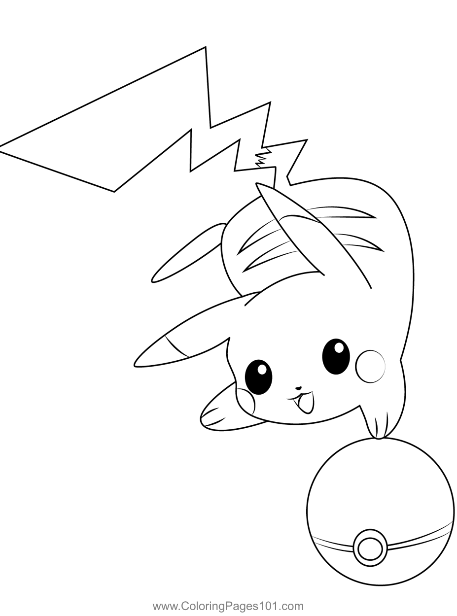 Pikachu pokeball coloring page coloring pages pikachu coloring page pokemon coloring pages