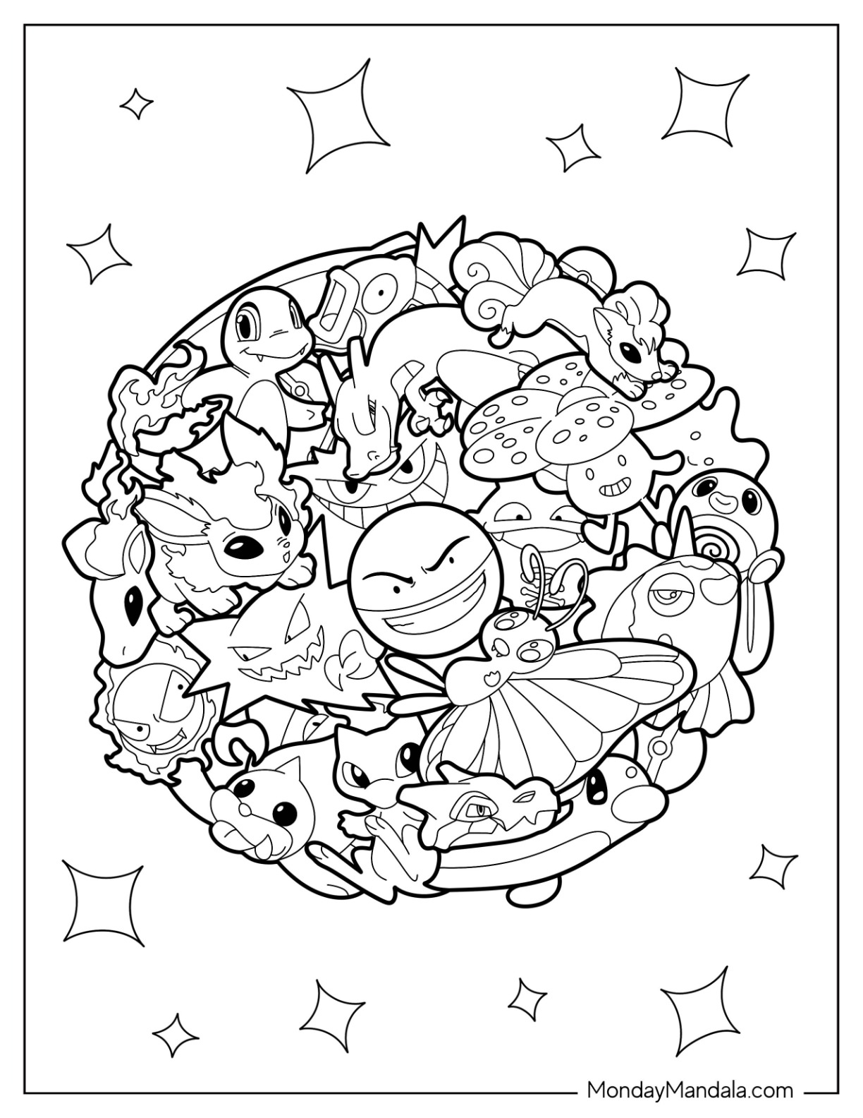 Pokãball coloring pages free pdf printables