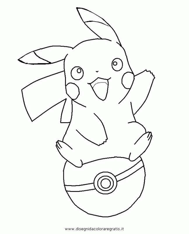 Pikachu pokeball coloring pages