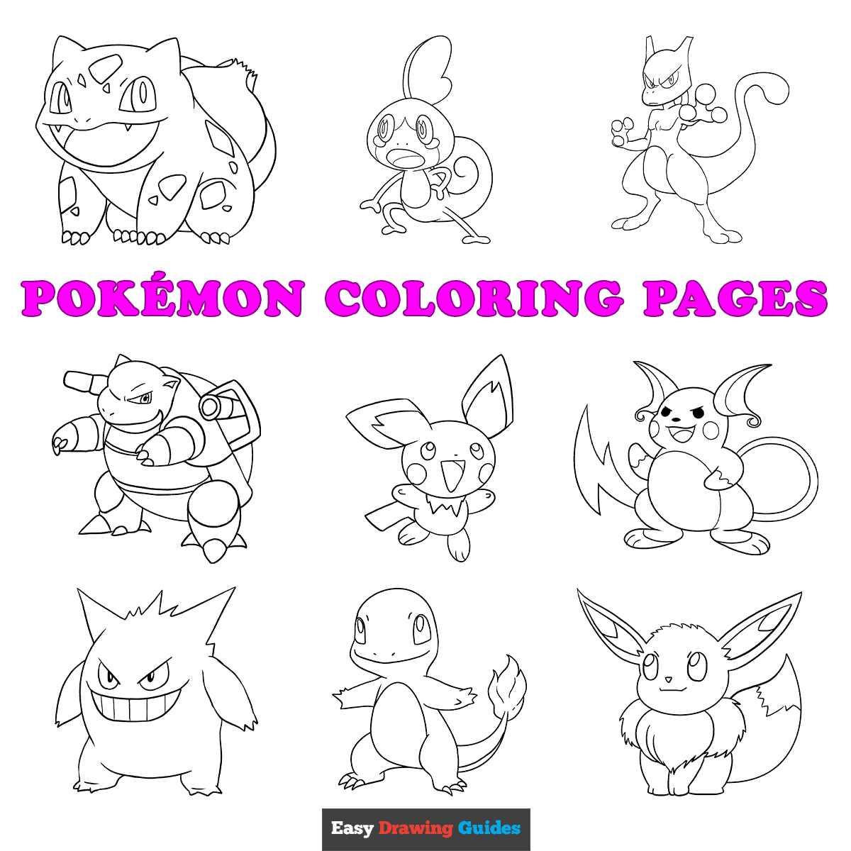 Pokemon drawings easy drawing guides