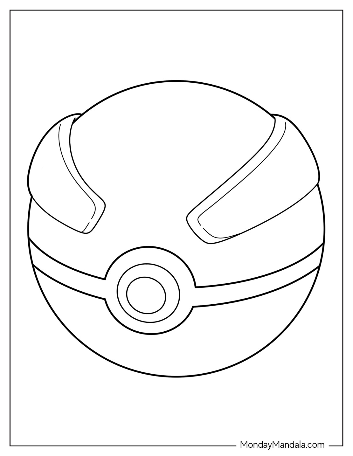 Pokãball coloring pages free pdf printables