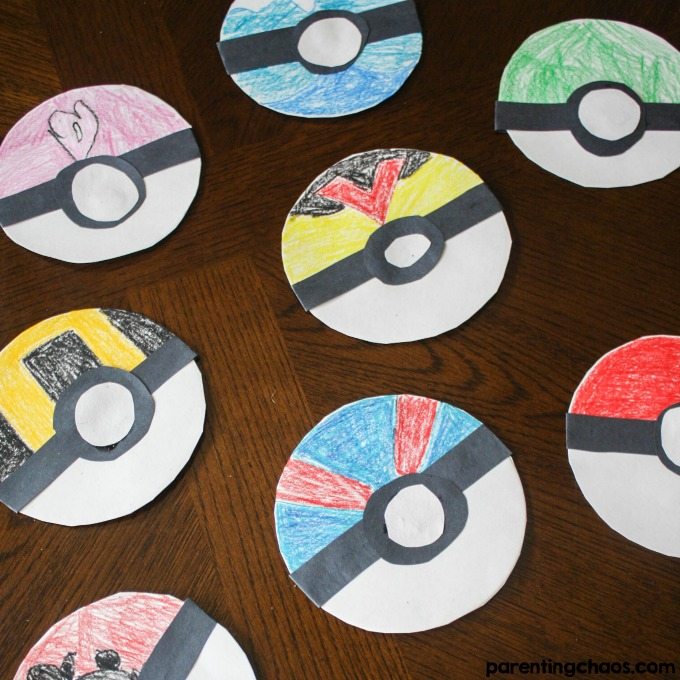 Pokã balls paper plate craft for kids â parenting chaos