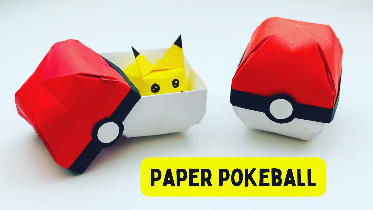 How to make easy paper pokeball for kids kids craft ideas paper craft easy kids crafts