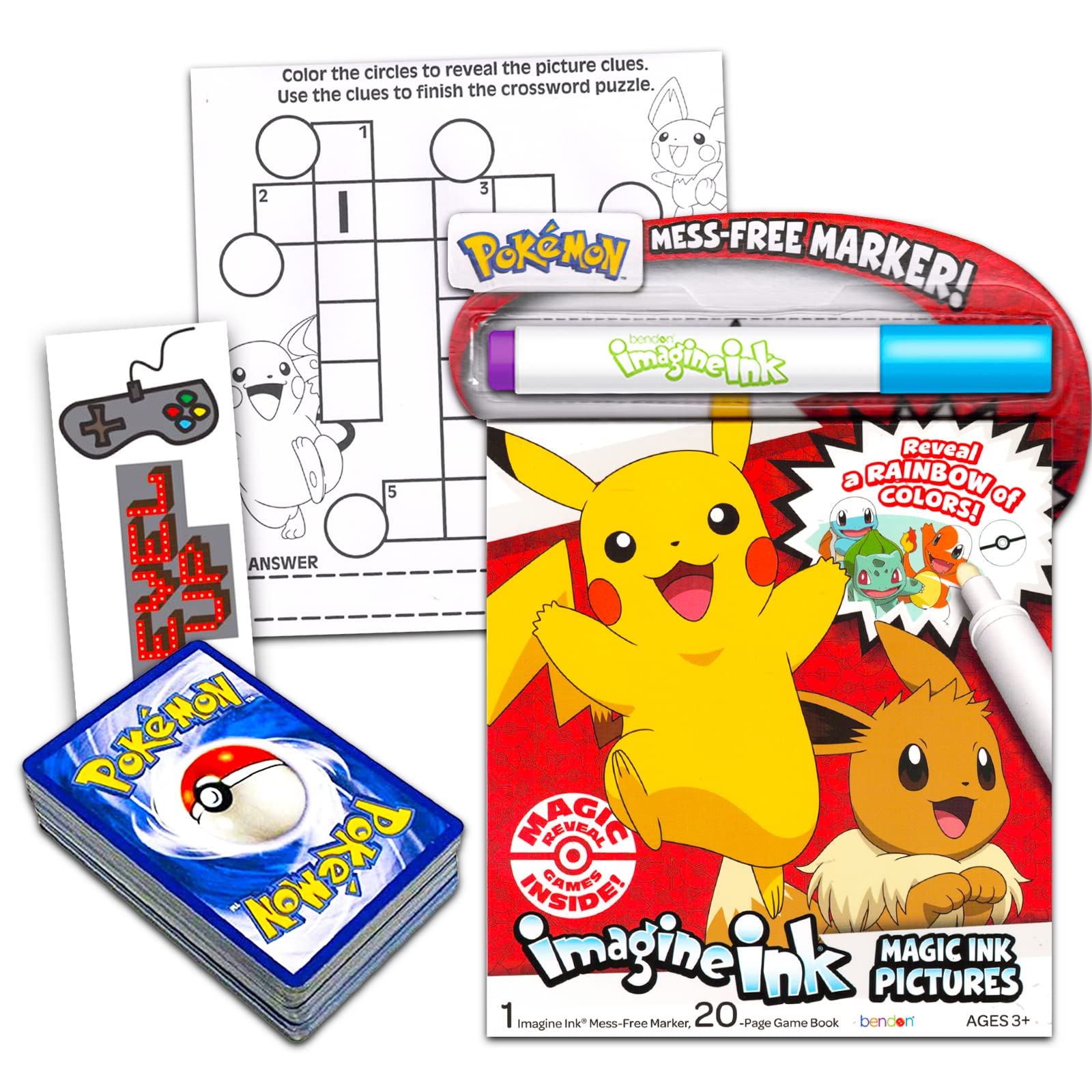 Pokemon imagine ink coloring book set for kids