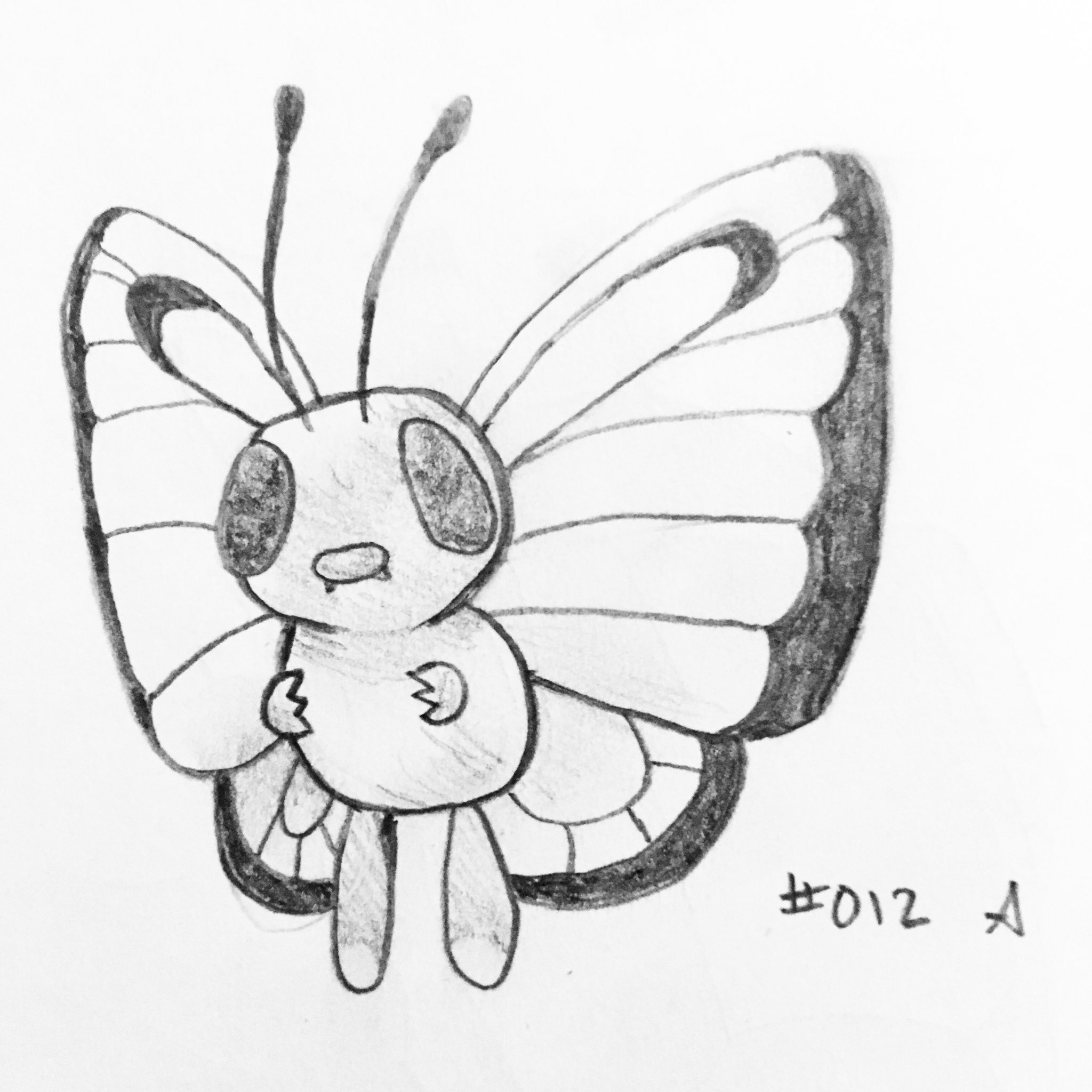 S on x day butterfree pokemon butterfree pokemonart pokemonaday drawing pencil sketch illustration art httpstcouxfrbsui x