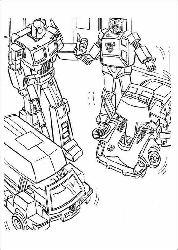 Transformers coloring page