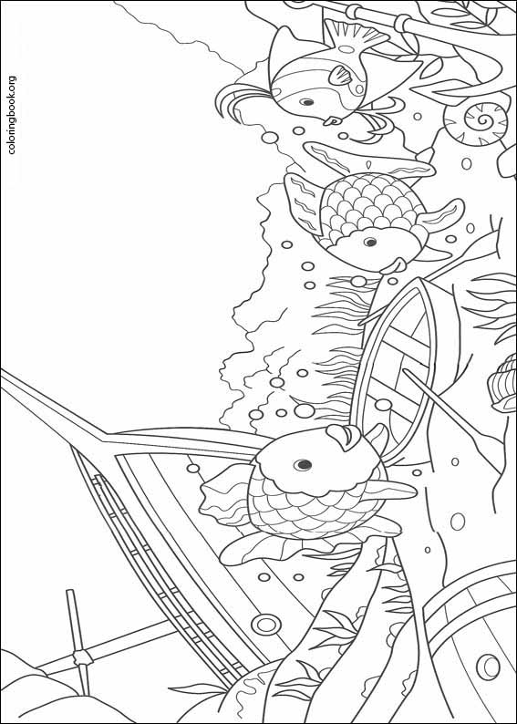 The rainbow fish coloring page