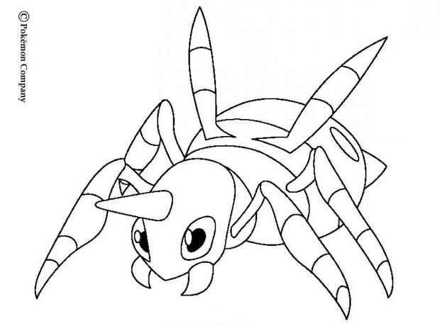 Bug spinarak coloring pages