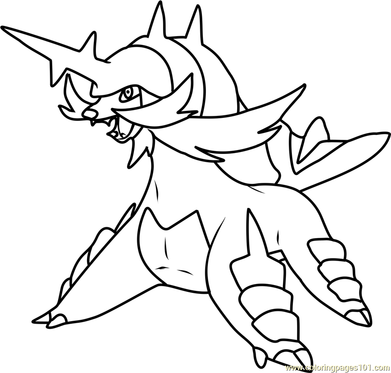 Samurott pokemon coloring page for kids