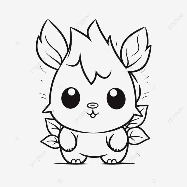 The drawing of a cute pokemon coloring page outline sketch vector wing drawing ring drawing color drawing png and vector with transparent background for free download