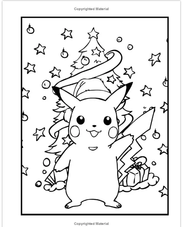 Pokemon mario sonic christmas loring book kids drawing activity gift boys