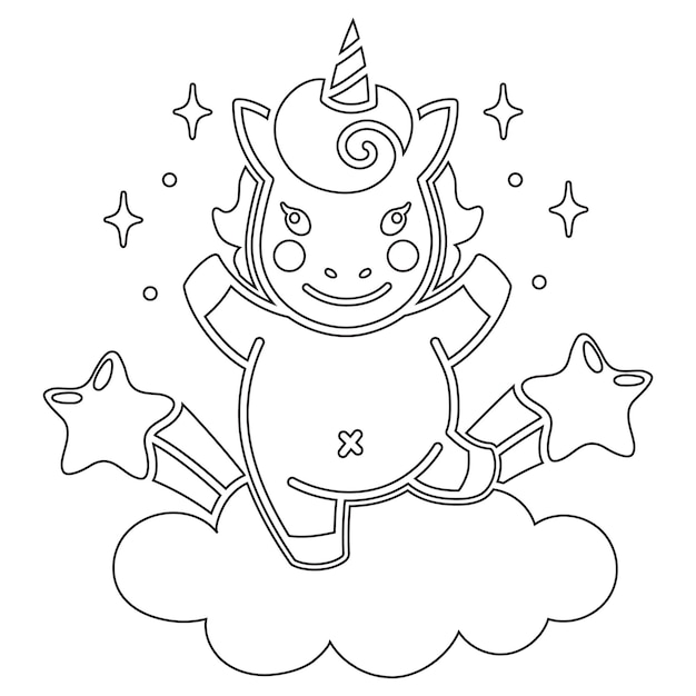 Premium vector unicorn d svg