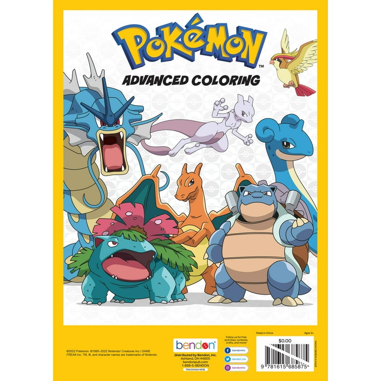 Pokemon page advanced coloring book paperback