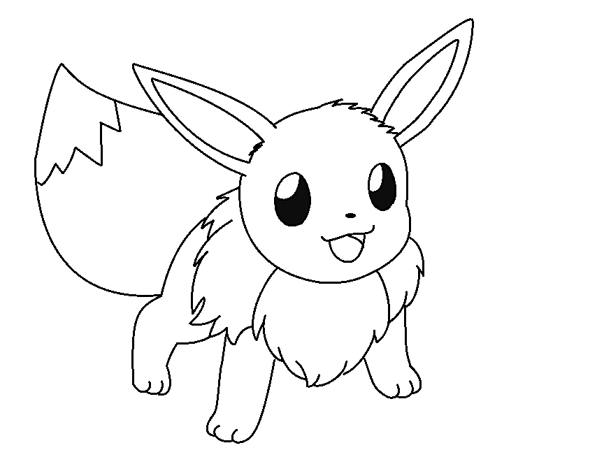 Eevee pokemon coloring pages printable for free download