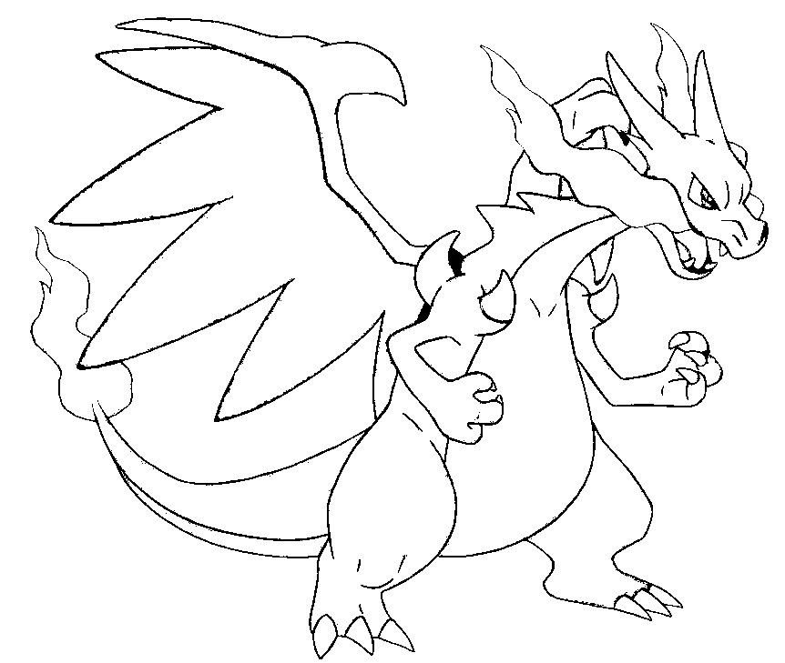 Mega pokemon coloring pages printable for free download