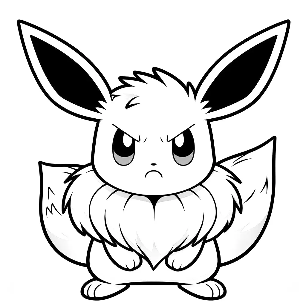 Pokemon eevee coloring page