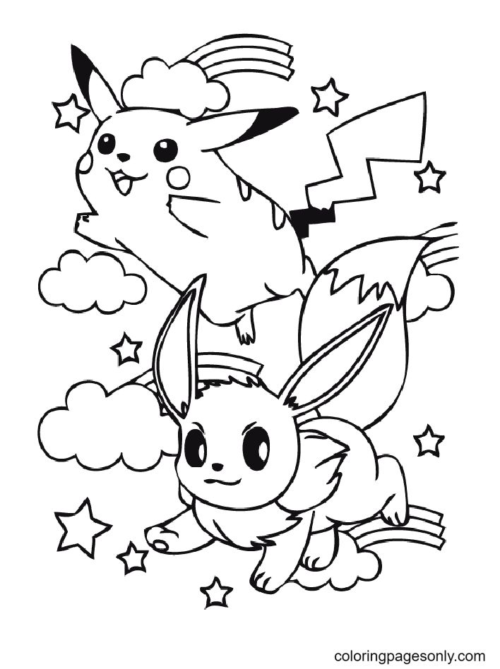 Pikachu coloring pages