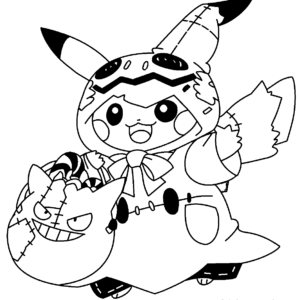 Pokemon halloween coloring pages printable for free download