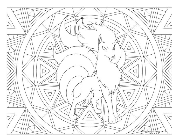 Adult pokemon coloring page ninetales pokemon coloring pages pokemon coloring coloring pages