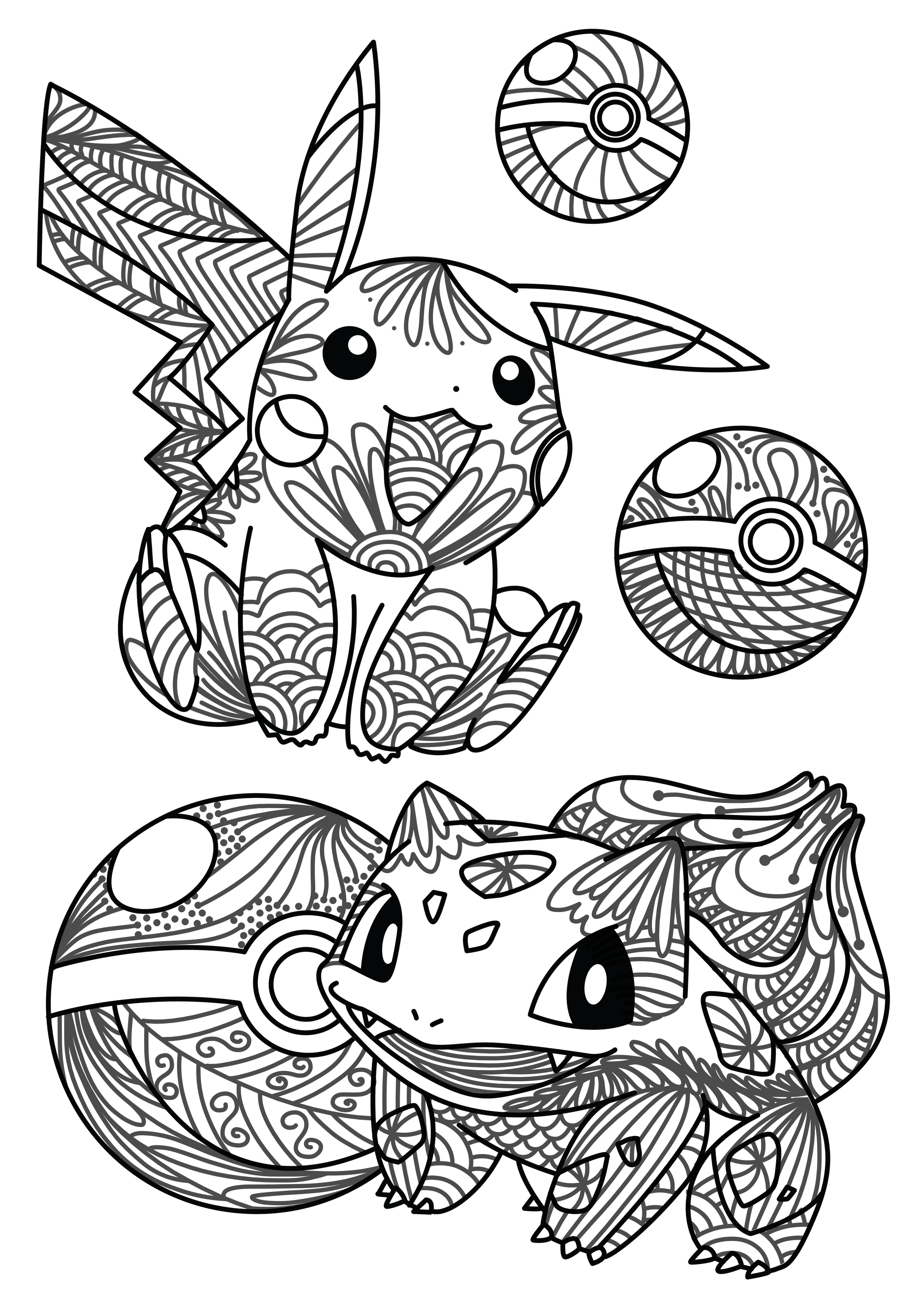 You caught it free pokemon adult coloring sheet â craft gossip