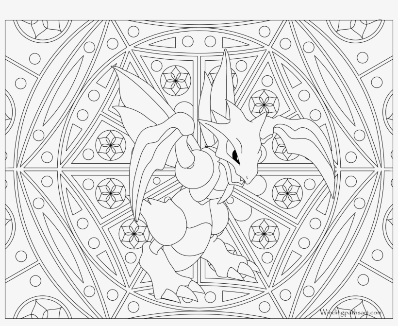 Scyther pokemon coloring page