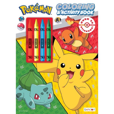 Pokemon coloring book with crayons