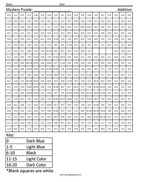 Among us addition coloring