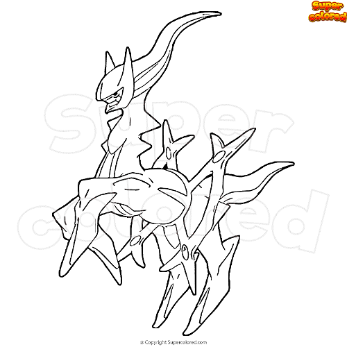 Coloring page pokemon arceus