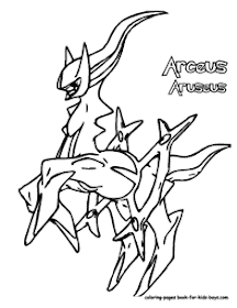 New pokemon coloring pages arceus