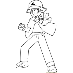 Ash ketchum coloring pages for kids printable free download