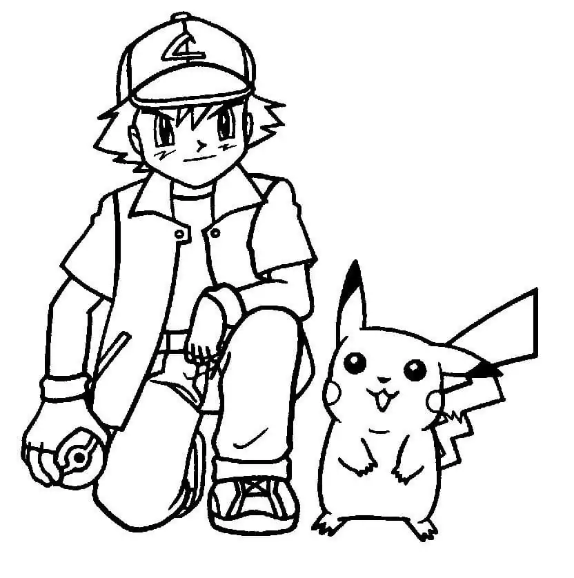 Ash ketchum malvorlagen