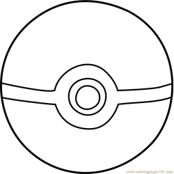 Pokeball pokemon coloring page for kids