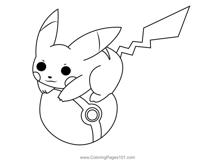 Pikachu with pokeball coloring page pikachu coloring page pokemon coloring pages pokemon coloring