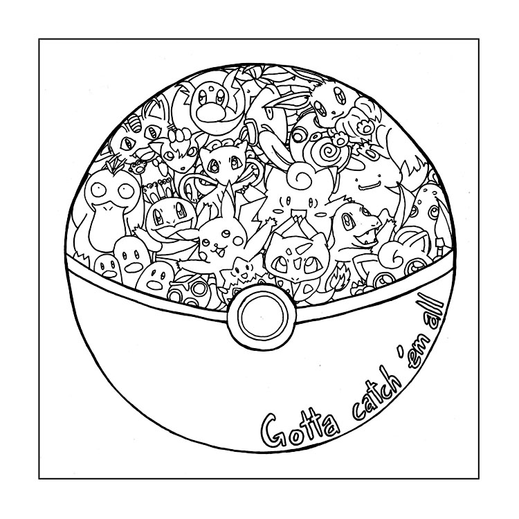 Pokemon go coloring pages