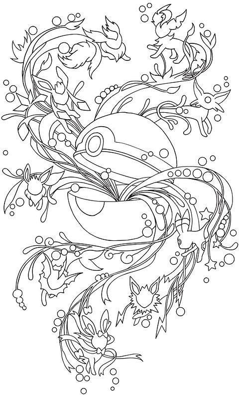 Pokeball colouring page