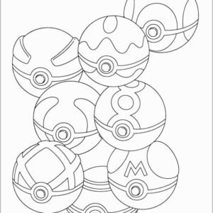 Pokeball coloring pages printable for free download