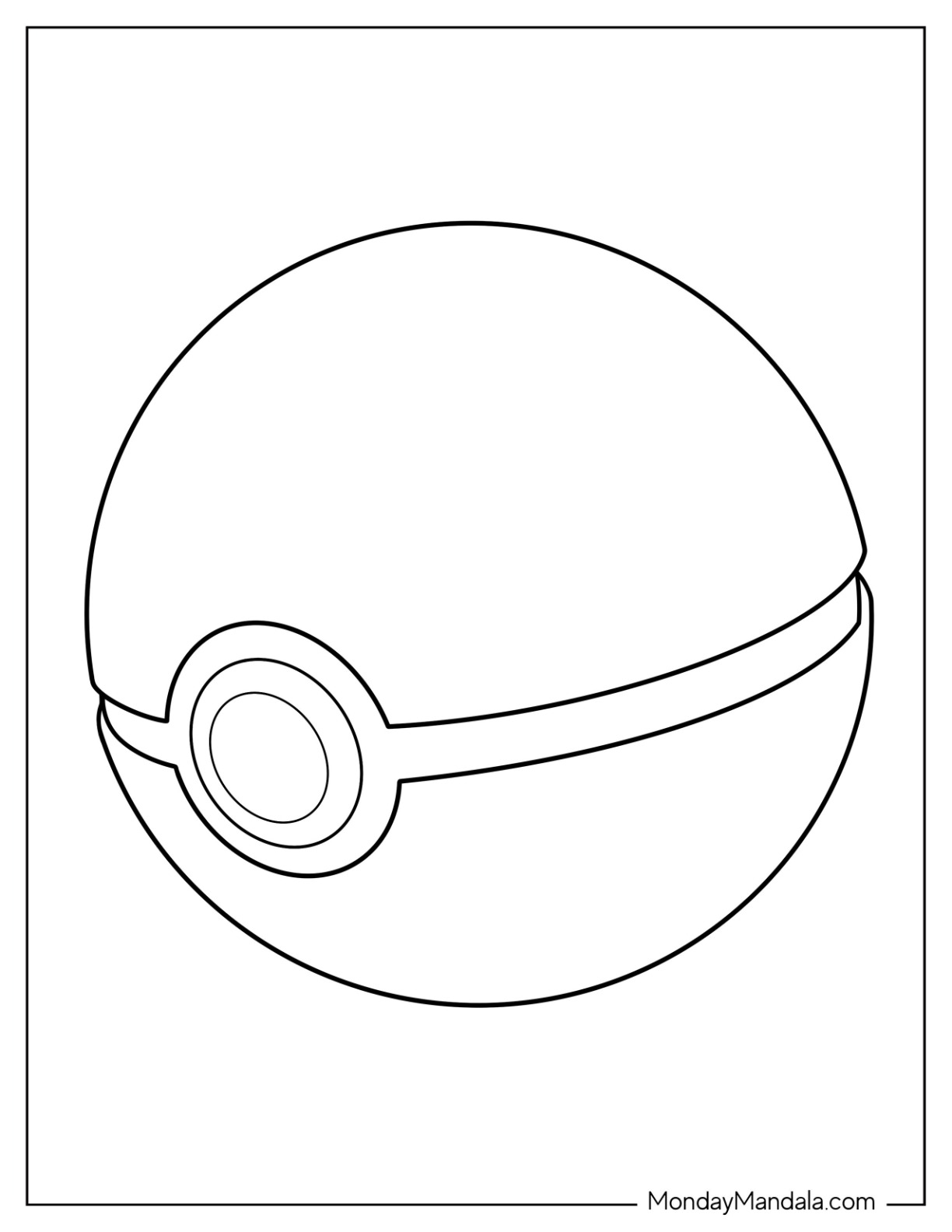 Pokãball coloring pages free pdf printables