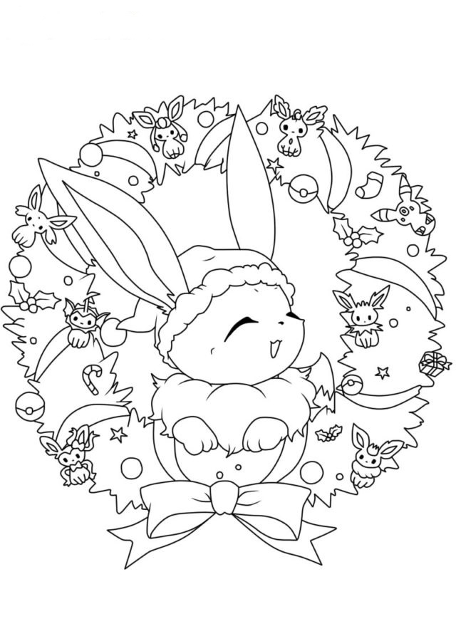 Pokemon christmas coloring pages by coloringpageswk on