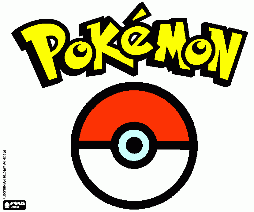 Logo of pokem coloring page printable logo of pokem